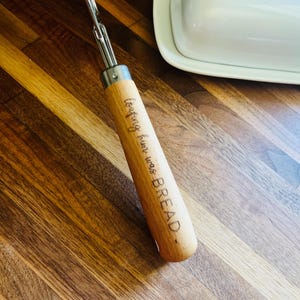 Engraved Sourdough Starter Whisk: Danish Dough Mixer, Bread Pun Gift