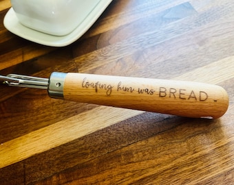 Engraved Sourdough Starter Whisk: Danish Dough Blender with Wooden Handle