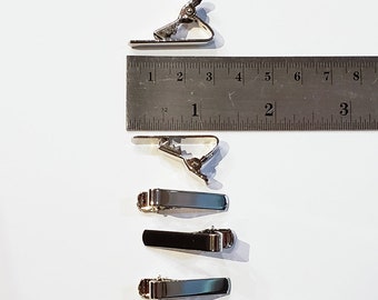 10 lot DIY SMALLER Tie Bar Tie Clips Glue On metal findings