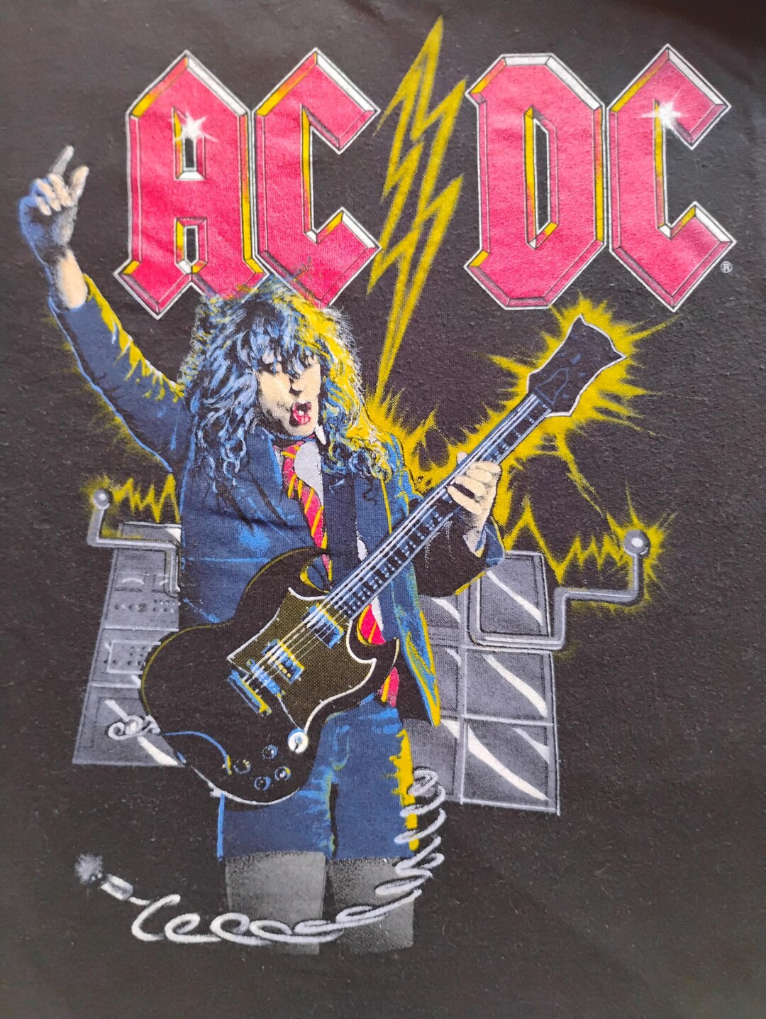 Vintage and Authentic ACDC Short Sleeve Concert Tee Shirt. Women's ...