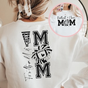 Sweater Football & Cheer Mom - seizoenstrui voetbal - voetbalshirt wedstrijddag - girly voetbalshirt - voetbalcadeau - trendy sweater