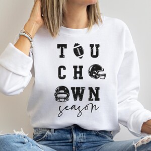 Touchdown Season Distressed Sweatshirt - Football Season Sweater - Game Day Football Shirt - Football Gift - Trendy Football Shirt
