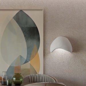 Wabi-Sabi Shell Wall Lamp Set (2 Pieces), Concrete Grey, Black, White Wall Sconce, Composite, Wall Lights, 35x17x24 (Height) cm / 14&quot;x7&quot;x10&quot;