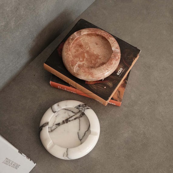 大理石の灰皿セット 大理石シガー灰皿、グレー大理石タバコ灰皿