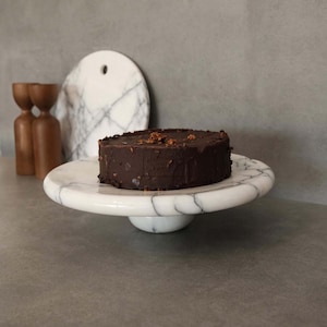 Marble Cake Stand 11.5&quot; Diameter, Luxury Serving Stand, Cake Stand, Pedestal Serving Tray, Housewarming Gifts, Home Gifts