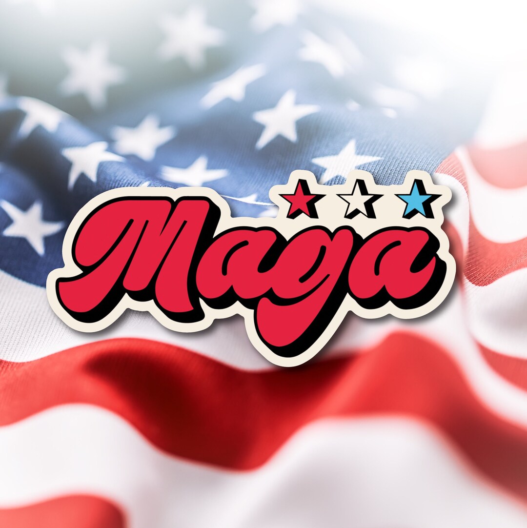 Round Maga Sticker Trump MAGA Sticker / Political Sticker - Etsy