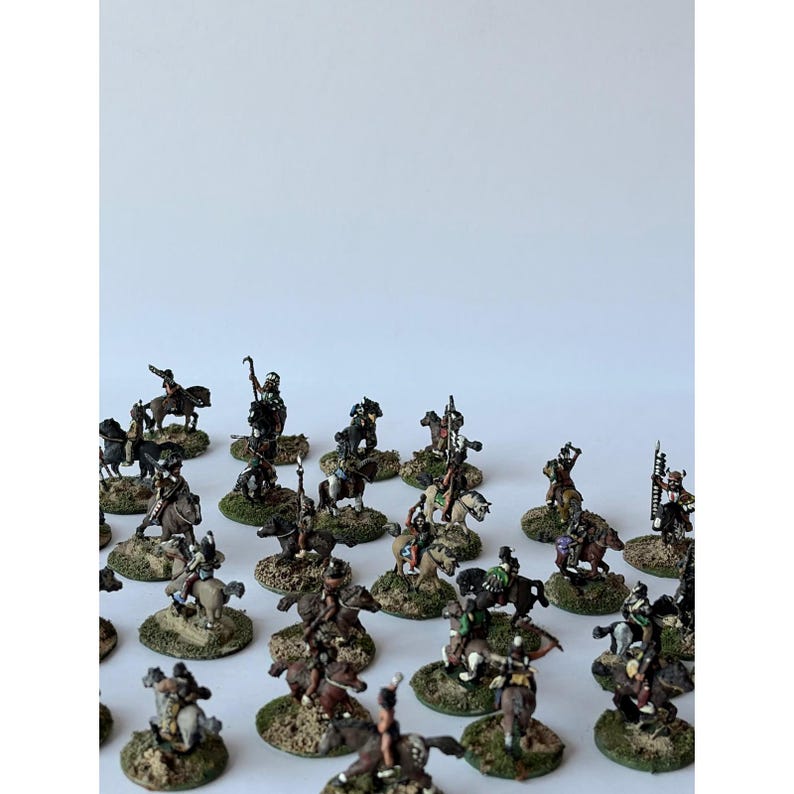 Wild West Rol 96 Hand Painted Wild West Miniature Wargaming Set Native American US ...