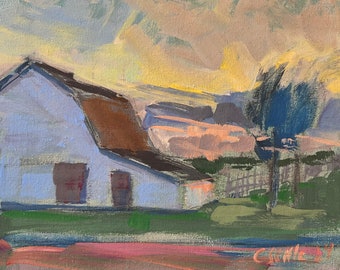 8" x 10", Acrylic Painting, South Dakota Farm. Or, message me your favorite photo and I'll paint it for you, same style and price!