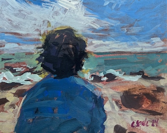 8" x 10", Acrylic Painting, Midday Respite. Or, message me your favorite photo and I'll paint it for you, same style and price!
