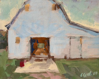 8" x 10", Acrylic Painting, South Dakota Farm 2. Or, message me your favorite photo and I'll paint it for you, same style and price!