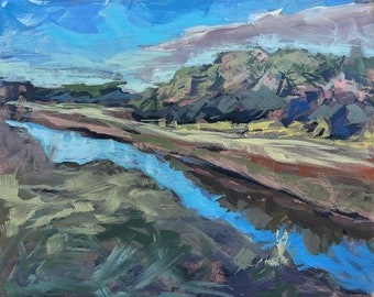 8" x 10", Acrylic Painting, River in Rockport Texas. Or, message me your favorite photo and I'll paint it for you, same style and price!