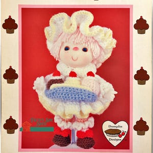 バナナスプリットダンプリンデザインデジタルかぎ針編みパターン Cupcake Corner Crochet à la Mode がお届けします ダンプリンからの甘いおやつ