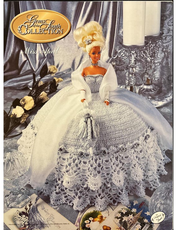 DEUTSCH Fräulein April Juwelen des Südens Digitales Häkelmuster Annie's Kalender-Bettdoll-Gesellschaft