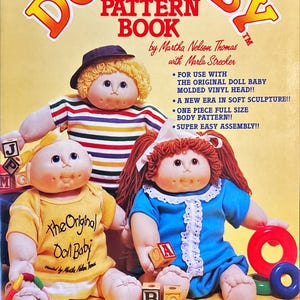Original Doll Baby DIGITAL DOWNLOAD VTG Sewing Pattern Book in English Includes Patterns for Doll Body and 2 Piece Play Set