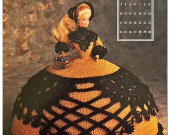Miss November 1991 Antebellum Bed Doll Collection digitaal haakpatroon Autumn Twilight November Grace Elegante herfstavonden