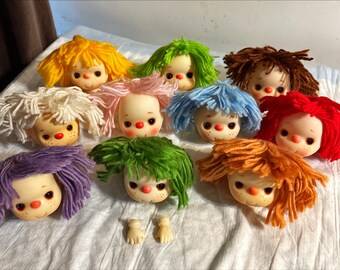 Mitzi 3.5" Doll Head and Hands VTG.  Different colors to choose from only 10.95 each Free Shipping