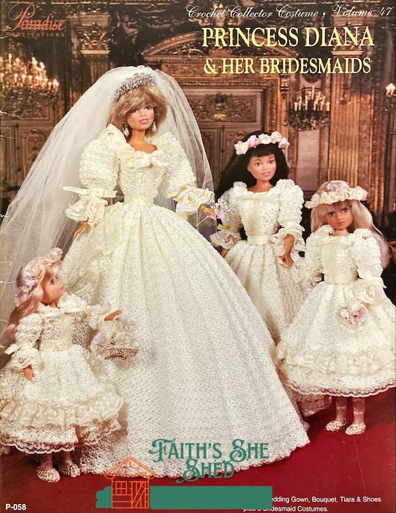 Princess Diana and Her Bridesmaids Vintage Digital Crochet Pattern Crochet  Collector Costume British Royal History Wedding Gown - Etsy