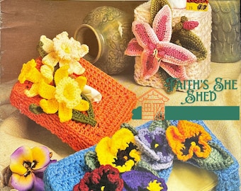 ヴィンテージクロシェポインセチアティッシュカバー - Etsy 日本