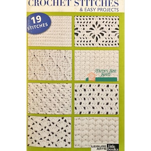 Beginner&#39;s Guide Crochet Stiches & Easy Projects vintage digital crochet pattern.  Master Crochet Stitches and Easy step-by-step