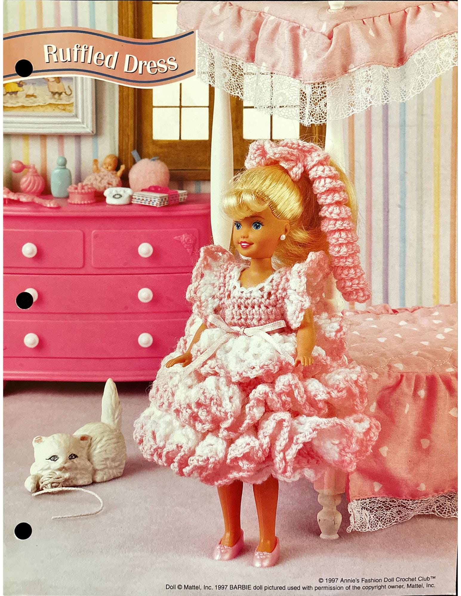 30 Annie’s Attic Crochet Patterns to Explore for Gifts, Decor, and Vintage Charm 9 Skipper-Size Ruffled Dress