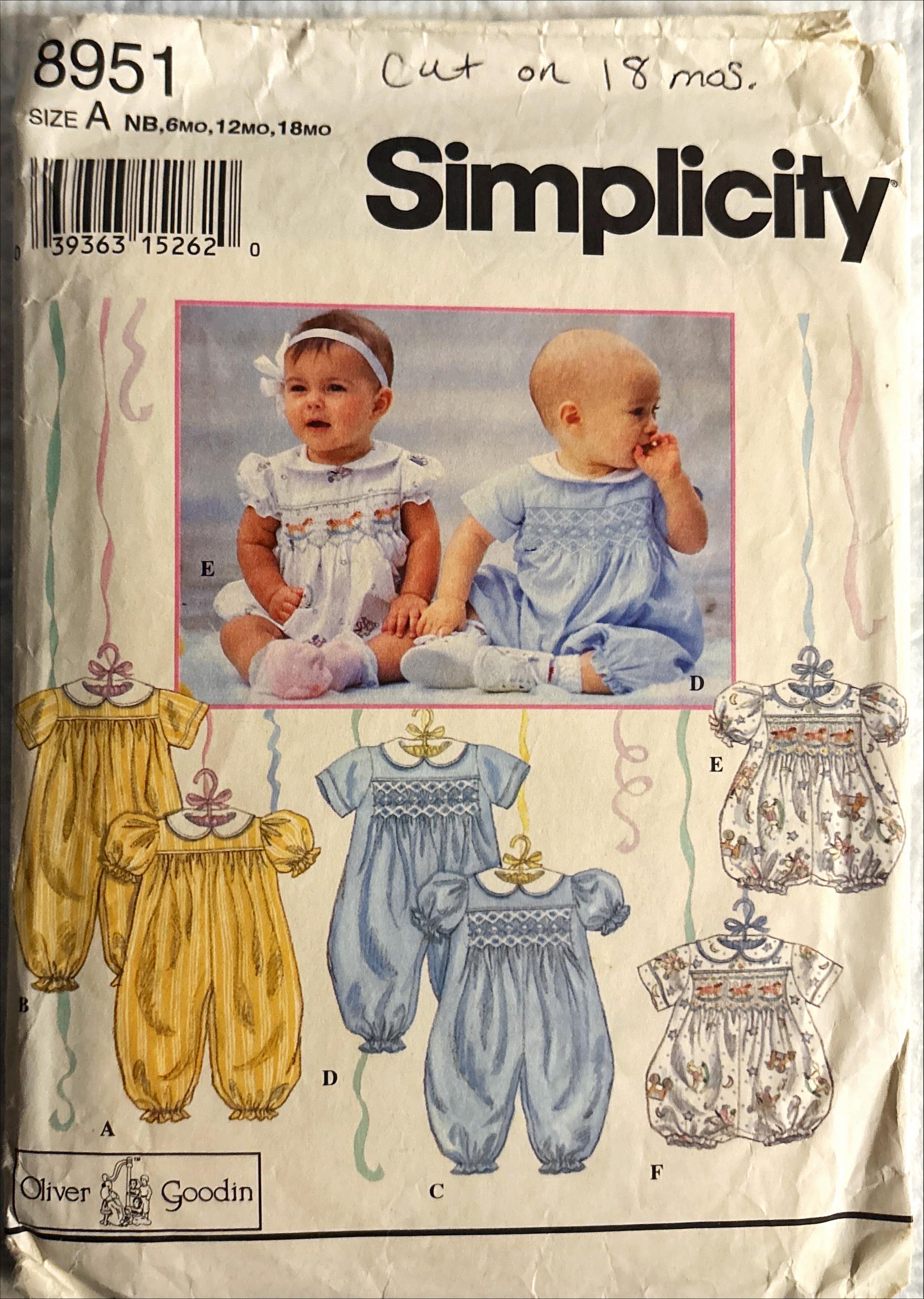 Simplicity Patterns Some Are Vintage 8951 Cut on 18 Mos, 9865 Cut on 14 ...