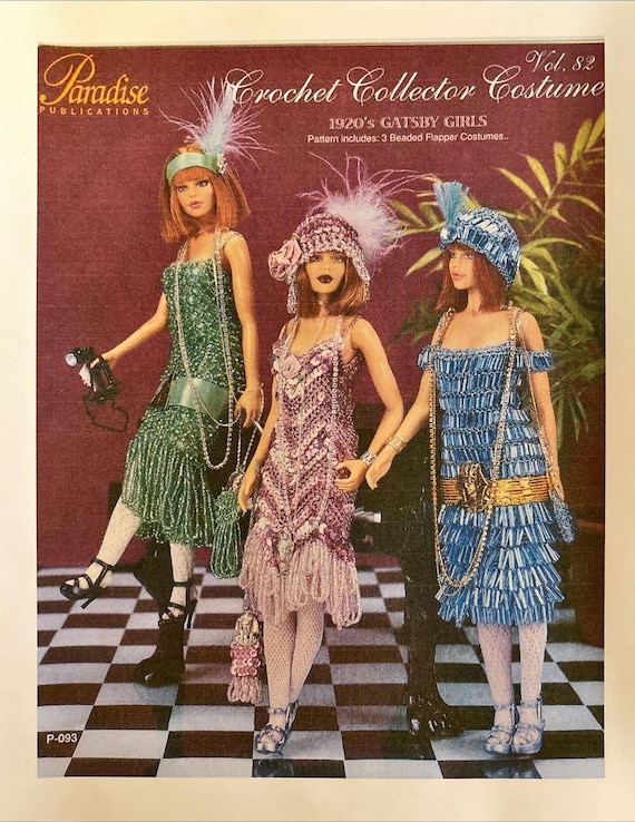 crochet flapper dress 1920s Rayon Crochet Dress and Tassel Belt [sm/med/lrg]