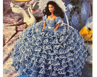 DEUTSCH Fräulein März, Juwelen des Südens Digitales Häkelmuster Annie's Kalender-Bettdoll-Gesellschaftskollektion