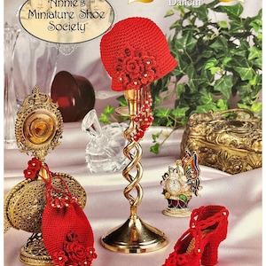 Dancing DIGITAL NEDLADDNING Mönster Annies miniatyrskoförening Stepping Through Time Samlarmodell för miniatyrskor Vintage PDF
