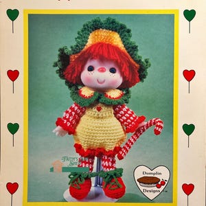 May include: Crochet pattern for a Peppermint Stick doll. The pattern is from Dumplin Designs and is brought to you directly from "Lollipop Lane".