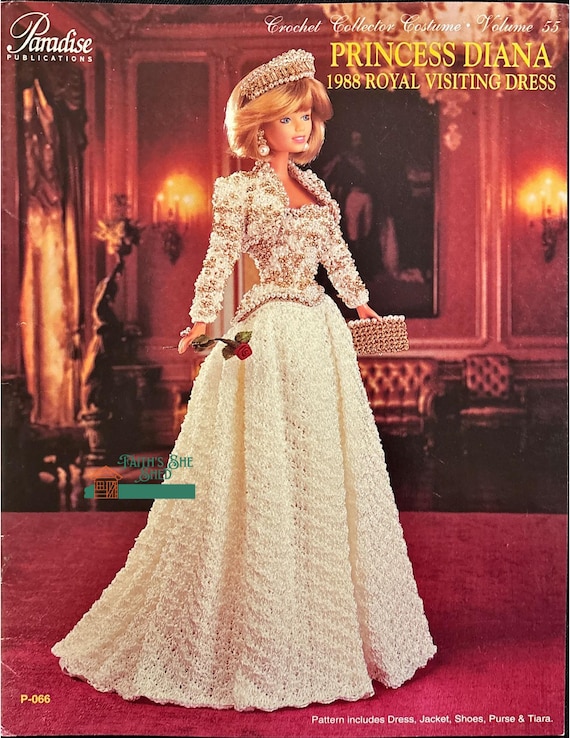 Princess Diana 1988 Royal Visiting Dress Digital Crochet Pattern Collector  Costume Pattern Includes Dress Jacket Shoes Purse and Tiara - Etsy
