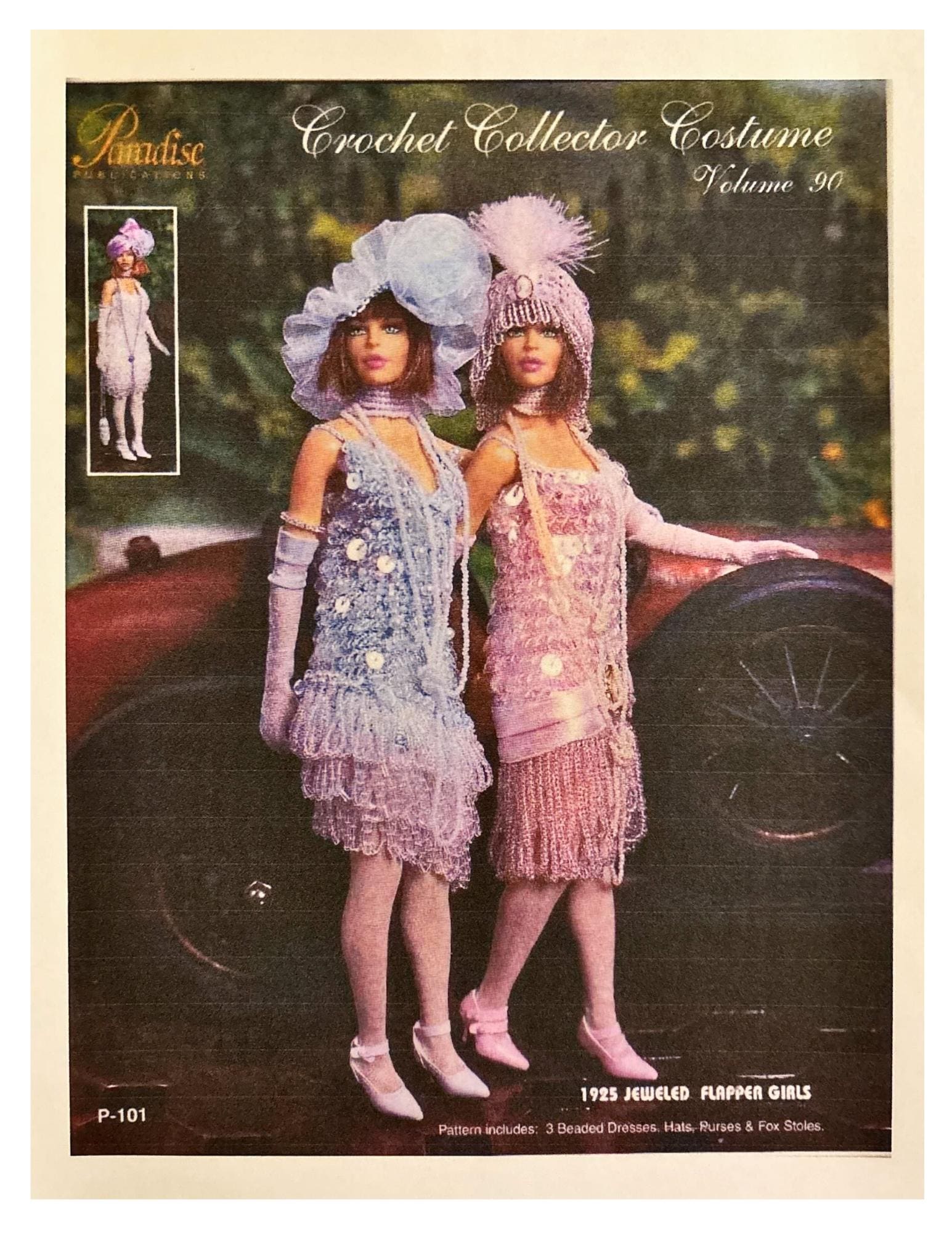 1925 Jeweled Flapper Girls DIGITAL DOWNLOAD PATTERN Crochet Collector  Costume Vol 90 Roaring Twenties Fashion Sparkling Beaded Design