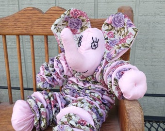 Yo Yo Elephant gift fabric quilt doll nursery baby bed toy safari zoo jungle