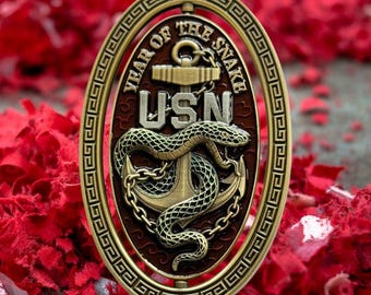 US Navy CPO Year of the Snake Spinner-uitdagingsmunt