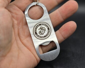 US Military themed bottle opener keychain