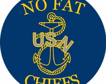 3.5" No Fat Chiefs stickers. 5 stickers per order (pack)