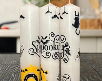 Spooky Season Pillar  Candle |  Decorative Candle | Home Decor