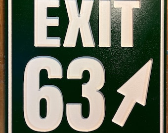 Long Beach Island NJ Exit Sign: Handmade Garden State Parkway Art
