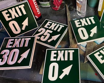 Custom New Jersey Turnpike Exit Sign: Handmade Road Sign Art