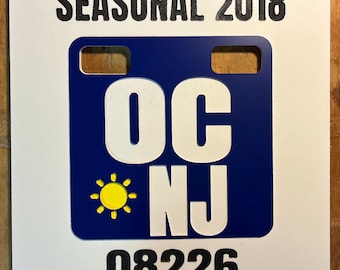 2018 Ocean City Beach Tag Wall Art: Handmade New Jersey Seashore Decor - OCNJ