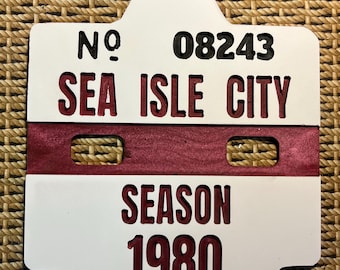 Handmade Sea Isle City Beach Tag Wall Decor - New Jersey Shore Art