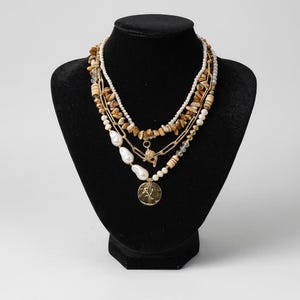 Handgjort Halsband med Lagerpärlkedjor, Statement Party Smycken