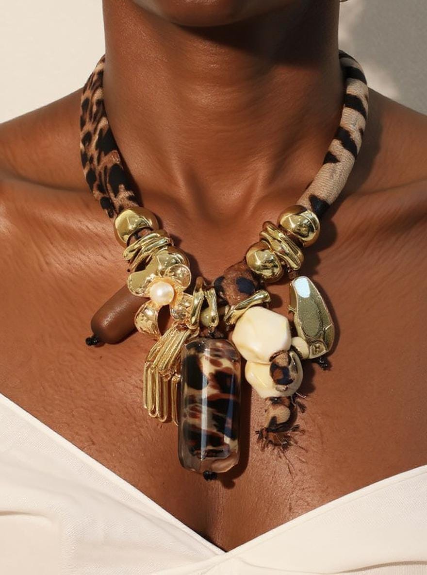 Vintage Leopard Necklace - Etsy