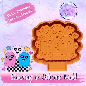 Cute Halloween Ghost Gang Freshie Mold Housing or Silicone Mold