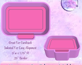 Rectangular Indented License Plate Great For Cardstock Freshie Mold Housing or Silicone Mold