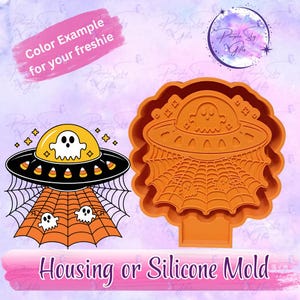 Candy Corn Halloween Ghost UFO Freshie Housing or Silicone Mold