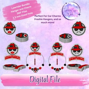 Lowrider Cholo Male and Chola Female Bundle Hanger / Charm Bead 2.3 mm holes on side for better placement of wire Round Beads NOT INCLUDED