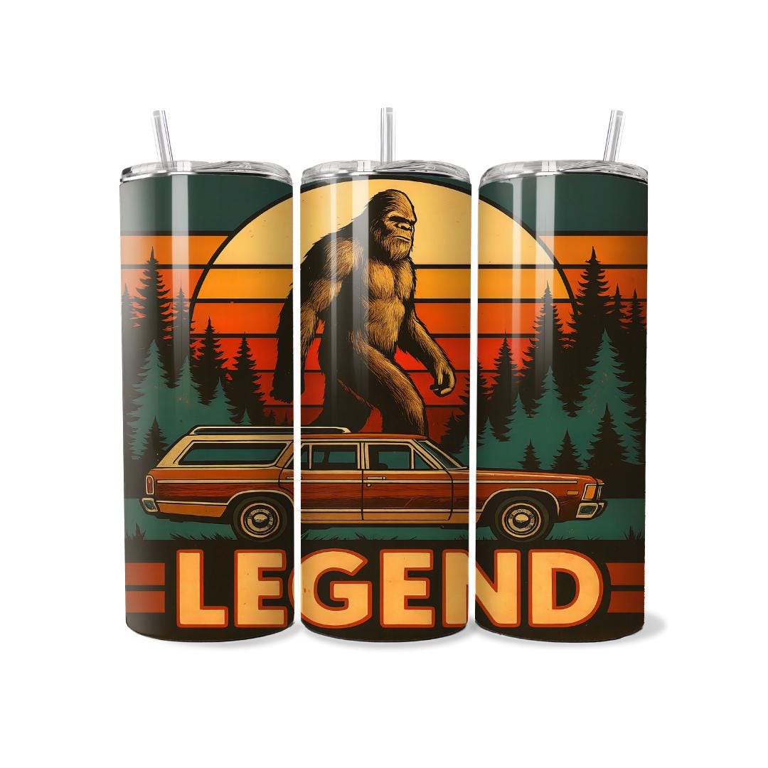 20 Oz or 30 Oz Retro Legend Bigfoot Sasquatch Stainless Steel Tumbler - Etsy