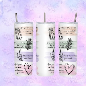 20 oz or 30 oz Practical Magic Salt, Lavender, Rosemary, Love Stainless Steel Tumbler