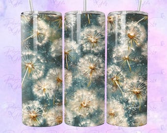 20 oz or 30 oz Dandelion Wildflower Field  Tumbler