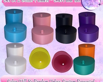Glitter Funnels - Great Tool For Snow Globe Tumblers Short and Tall Funnel Set with Wide Mouths, Variety of Colors - Different Bundle Sizes